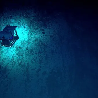 Remotely operated vehicle Deep Discoverer, Image courtesy of NOAA Office of Ocean Exploration and Research, 2016 Deepwater Exploration of the Marianas