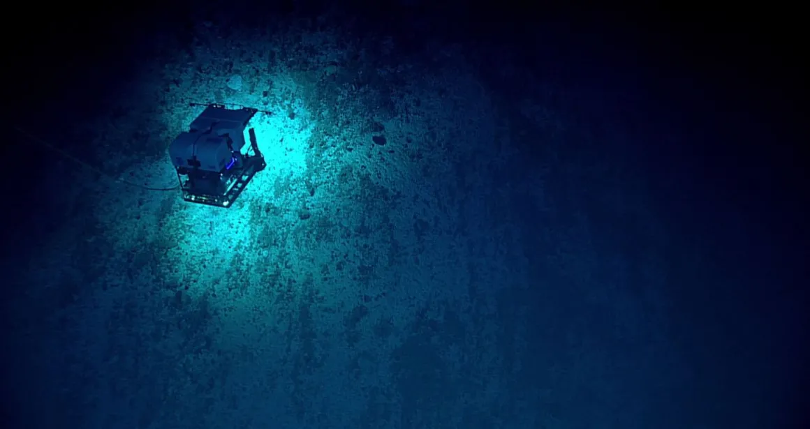 Remotely operated vehicle Deep Discoverer, Image courtesy of NOAA Office of Ocean Exploration and Research, 2016 Deepwater Exploration of the Marianas