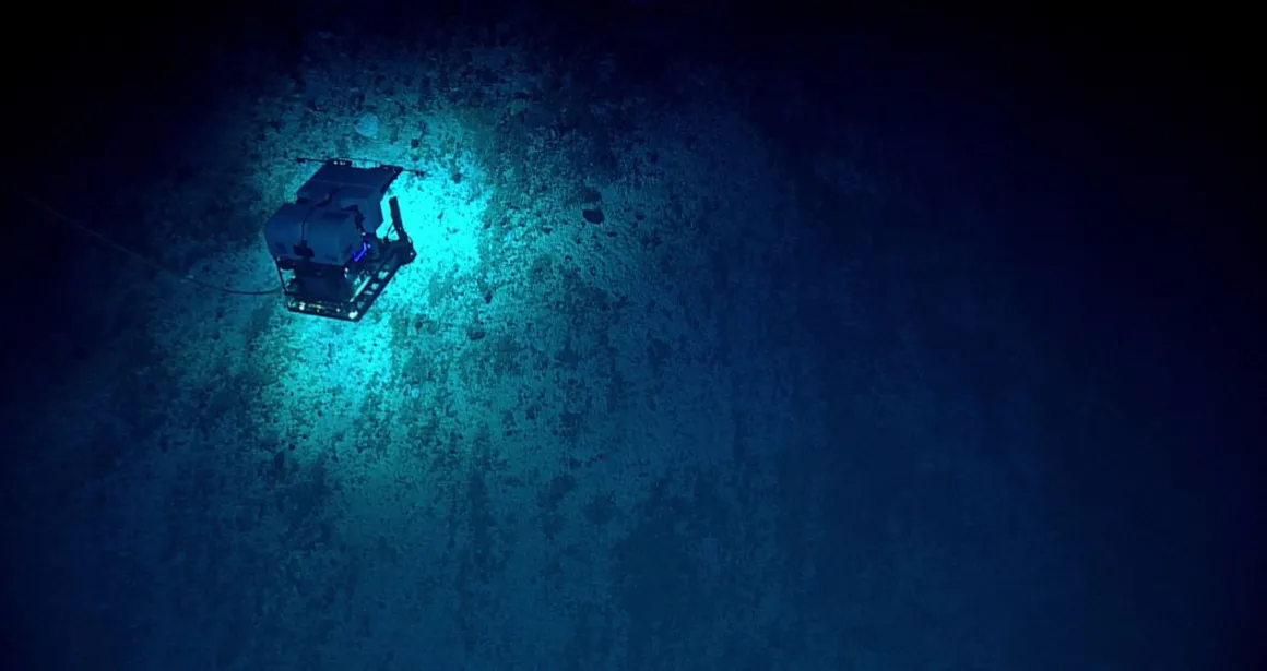 Remotely operated vehicle Deep Discoverer, Image courtesy of NOAA Office of Ocean Exploration and Research, 2016 Deepwater Exploration of the Marianas