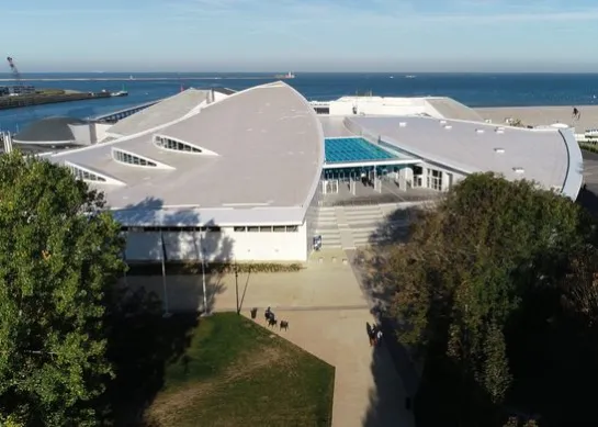 Nausicaa centre national de la mer, vue aérienne du bâtiment